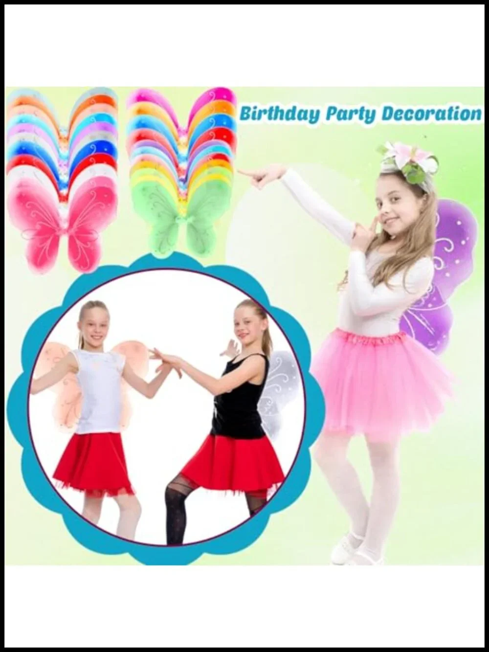 22 Pack Fairy Wings for Kids Butterfly Costume Cosplay Party Dress Up